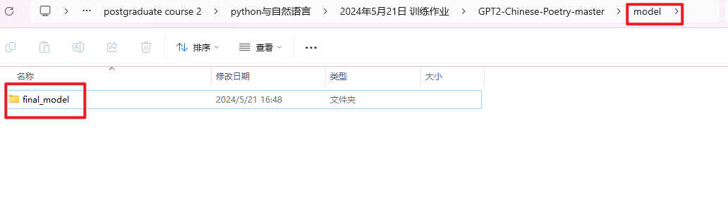 model文件夹详情 image